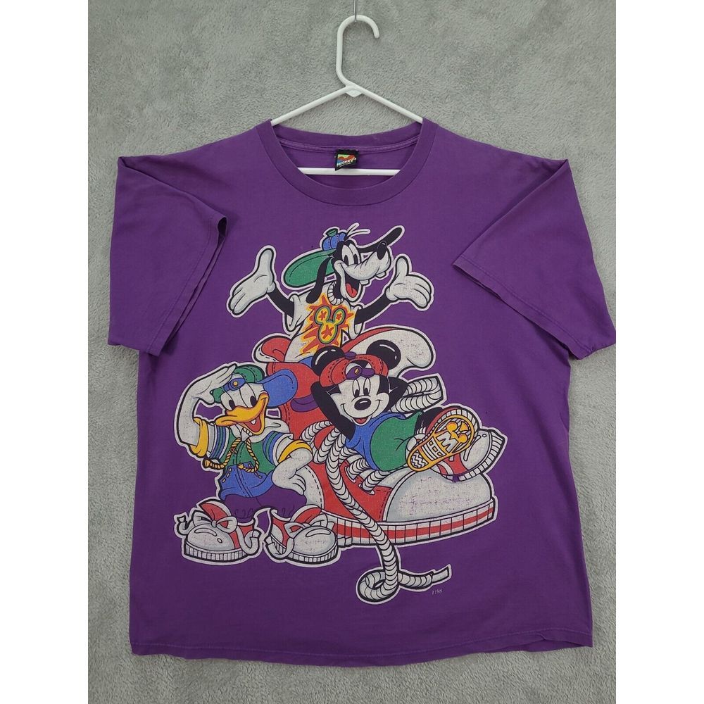 Disney Jerry Leigh hip hop t-shirt group rap tee XXL Mickey‎ Mouse Goofy Minnie